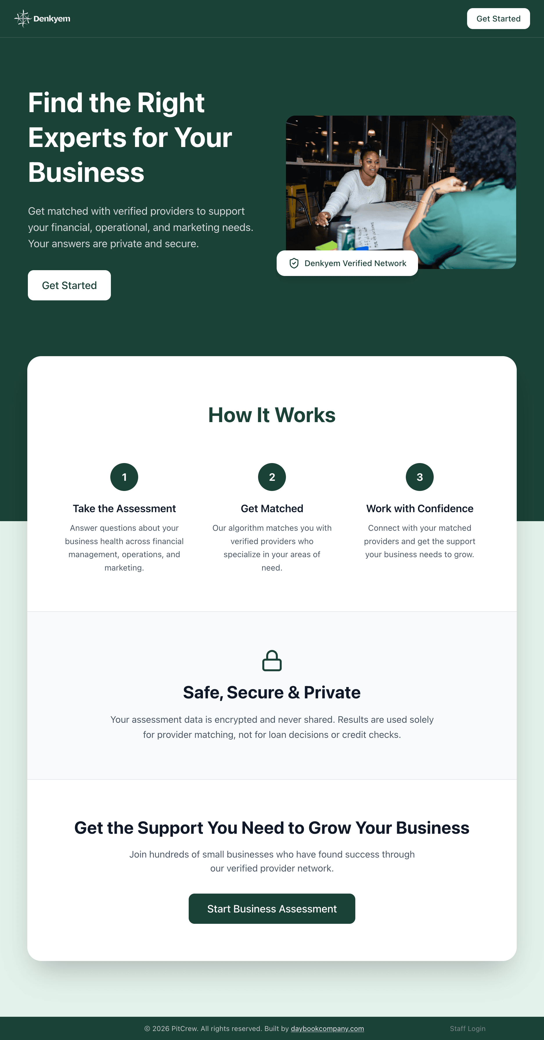 TAMM platform interface home page